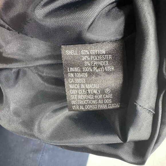 Tahari Blazer Womens Size 16 Blue Contrast Stitching Button Preppy Office Jacket - Picture 5 of 5